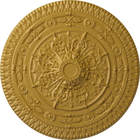 Ekena Millwork Naple Ceiling Medallion (Fits Canopies up to 3 3/8"), 37 1/2"OD x 3 3/8"P, Iridescent Gold CM37NAIGS